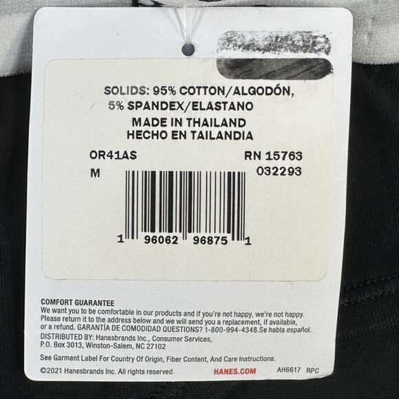 Hanes Originals Women’s Size Medium Panty Bikini Black New With Tags - Picture 4 of 8